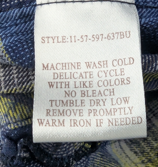 Stetson XL Plaid Cotton Dress With Snaps And Ruffles - Picture 8 of 10